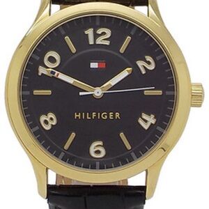 Tommy Hilfiger Black and Gold Timepiece Unisex